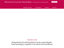 Tablet Screenshot of montessorilyceumamsterdam.nl